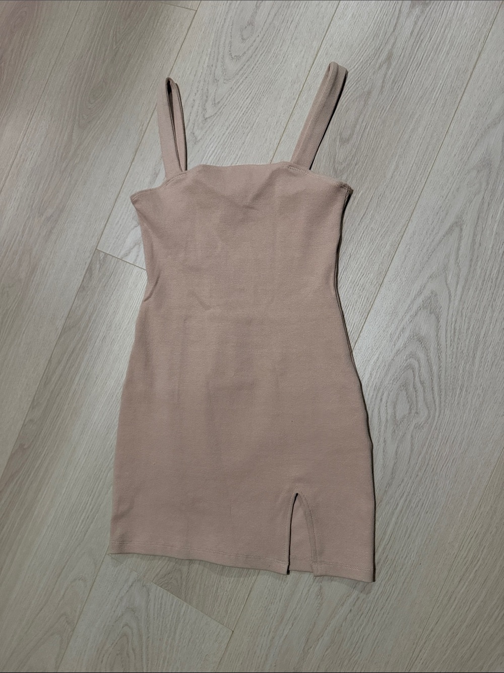 Sleeveless Bodycon Dress in Tan